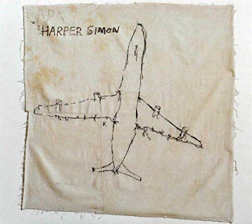 CD cover with a rough, black-line drawing of an airplane.
