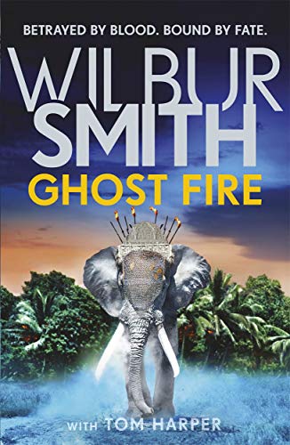 Book cover: "Ghost Fire" featuring an elephant with arrows in its head.
