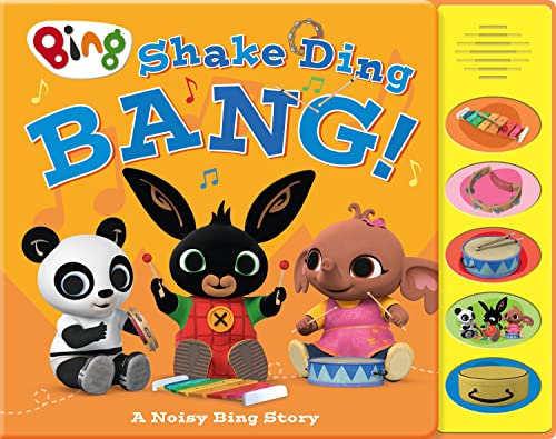 Shake Ding Bang!" sound book featuring Bing and friends with instruments.