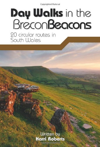 Book cover: “Day Walks in the Brecon Beacons” with a hillside landscape.