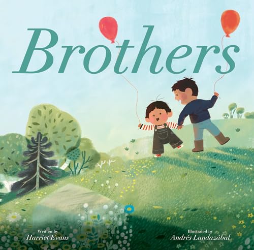 Book cover: two young boys holding balloons in a grassy field.