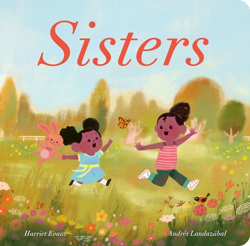 Two young Black girls joyfully jumping in a field with flowers.
