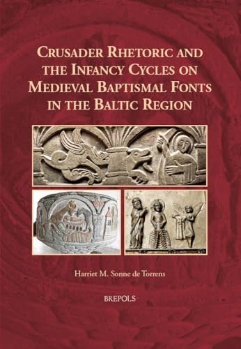 Book cover with carved stone images of religious scenes and figures.