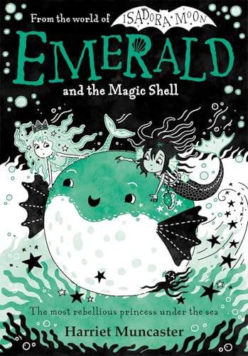 Book cover featuring two mermaids swimming with a large, round, green sea creature.