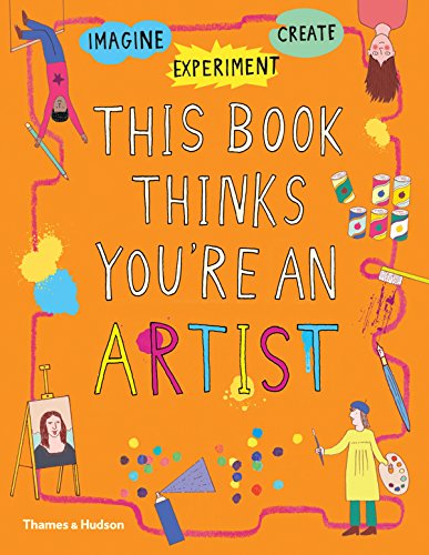 Book cover with colorful illustrations of artists and art supplies.