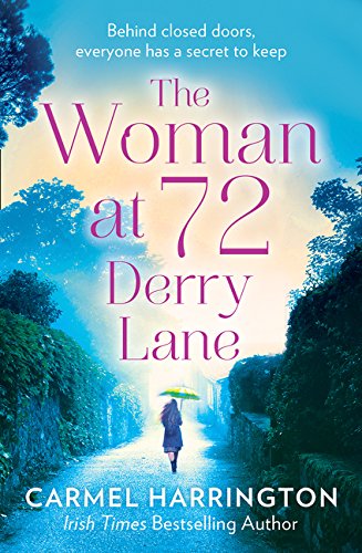 Book cover showing a woman walking down a path holding a yellow umbrella.