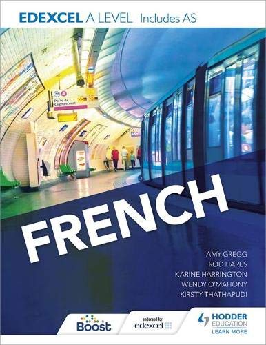 Textbook cover for Edexcel A Level French, featuring a Paris Metro station.
