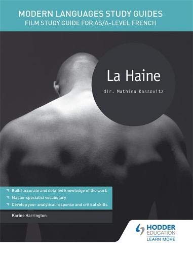 Book cover for La Haine film study guide featuring a man's back in silhouette.