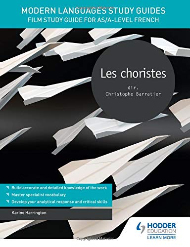 Book cover for Les choristes film study guide featuring white paper planes on black.