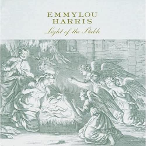 Emmylou Harris album cover depicting a nativity scene with angels.