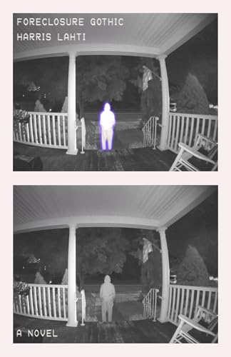 Book cover: ghostly figure on a porch, nighttime security camera view.