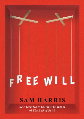 Book cover with red background featuring white letters suspended by strings like marionettes.
