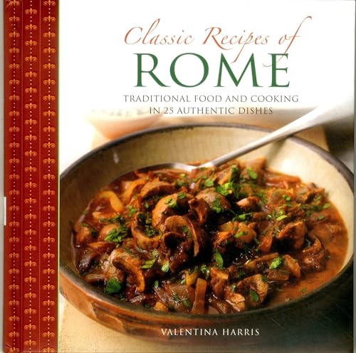 Cookbook cover: “Classic Recipes of Rome” with a stew image.