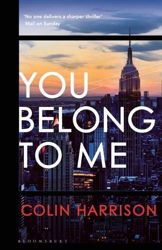 Book cover with large white text over a New York City skyline.