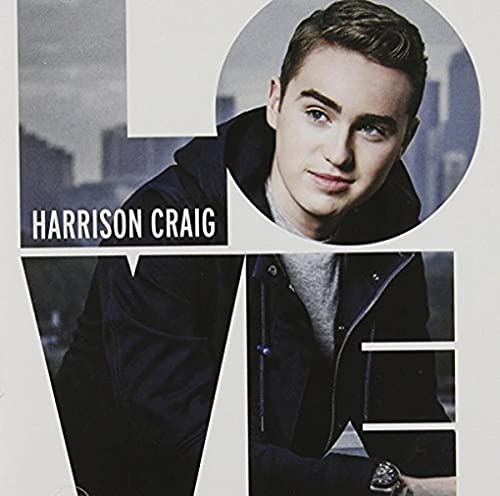 CD cover featuring portrait of singer Harrison Craig with geometric design.