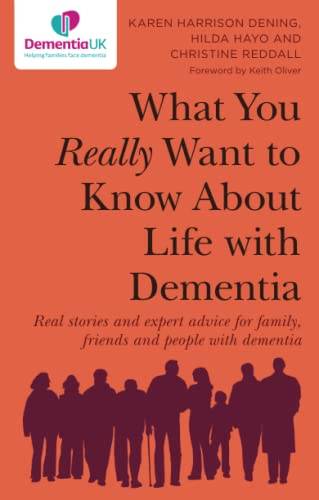 Book cover with title about dementia, featuring silhouetted figures.