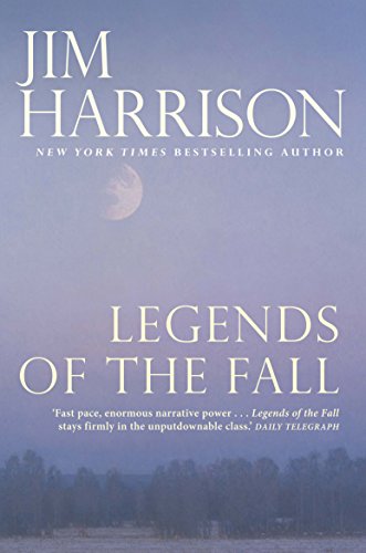 Book cover of Legends of the Fall by Jim Harrison featuring a moonlit landscape.
