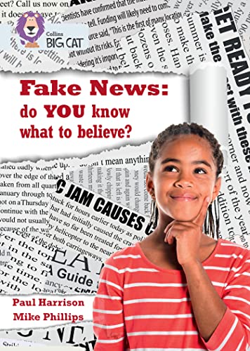 Book cover featuring a young girl thoughtfully looking upwards, surrounded by newsprint.
