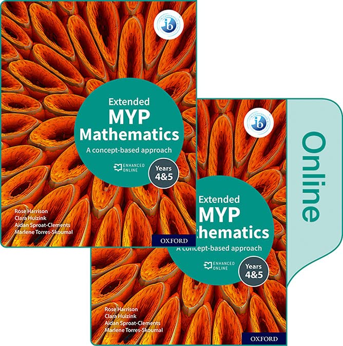 Textbook cover for MYP Mathematics 4&5, featuring coral imagery.