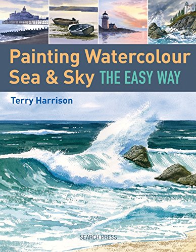 Book cover featuring watercolor paintings of coastal scenes, lighthouses, boats, and crashing waves.