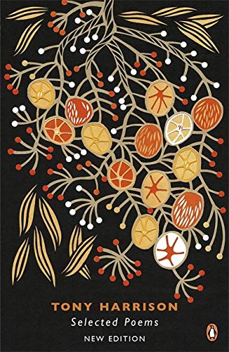 Black book cover with gold and red illustrated branches and text.