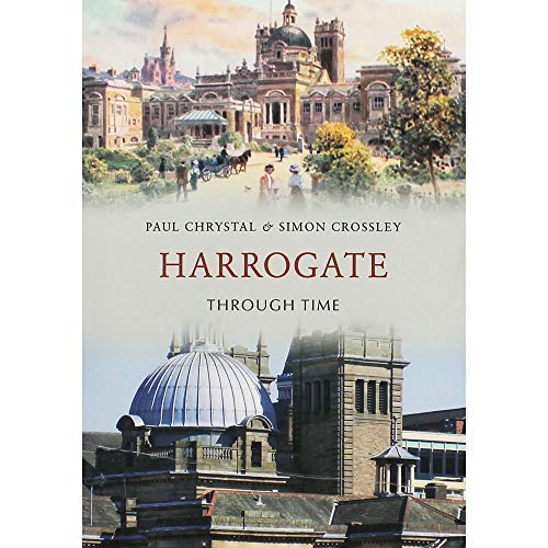 Book cover: "Harrogate Through Time" featuring historical town imagery.