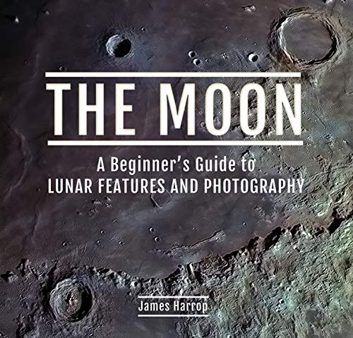 Book cover: "The Moon" with a detailed lunar surface background.