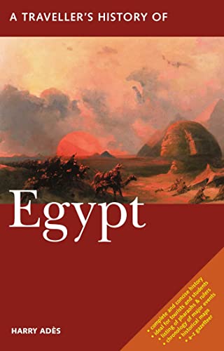 Book cover: “A Traveller’s History of Egypt” with desert and sunset imagery.