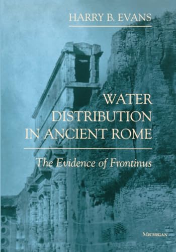 Book cover: “Water Distribution in Ancient Rome” with Roman architecture.
