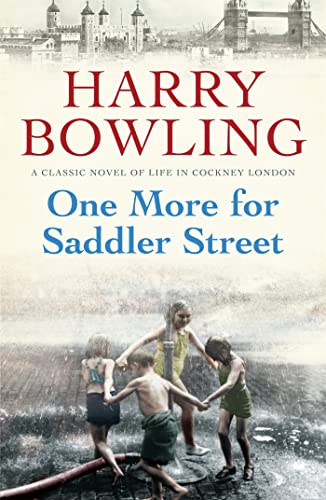 Book cover with children holding hands in a London street scene.