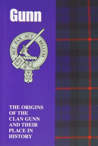 Book cover: “Gunn” with a clan crest and tartan pattern.