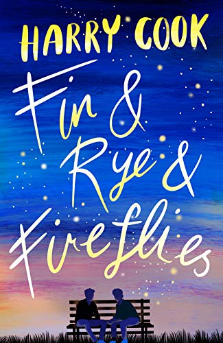 Book cover: two silhouetted figures on a bench under a starry sky.