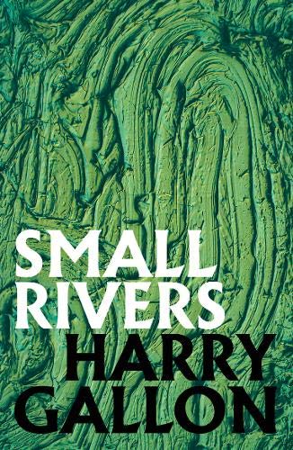 Book cover with green textured background and white text: "Small Rivers" by Harry Gallon.