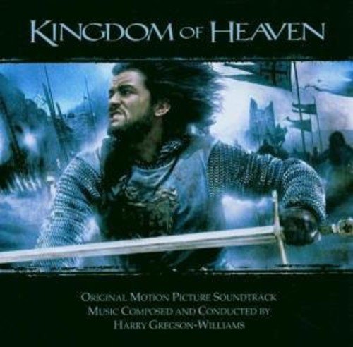 "CD cover with a man in armor holding a sword, 'Kingdom of Heaven' title."