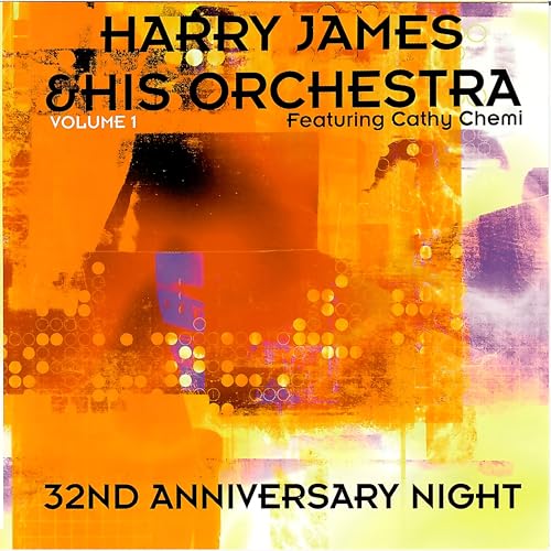 CD cover with orange abstract art and text for Harry James & His Orchestra.