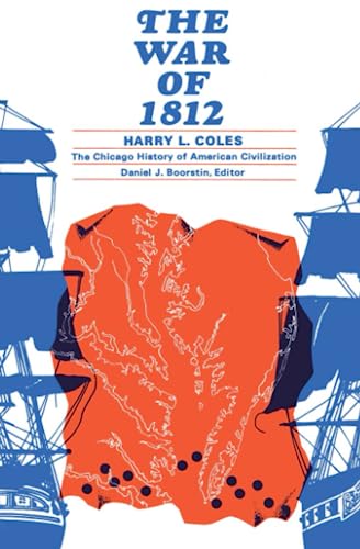 Book cover for “The War of 1812” with ships and a red map.