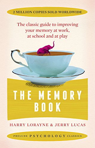 Book cover for The Memory Book featuring a pink elephant inside a teacup.