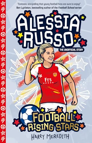Book cover featuring Alessia Russo, a footballer, in illustrated style.