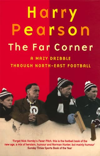Book cover: red background, vintage football fans, and title “The Far Corner.”