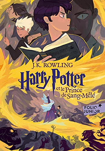Illustrated book cover of Harry Potter and the Half-Blood Prince in French.