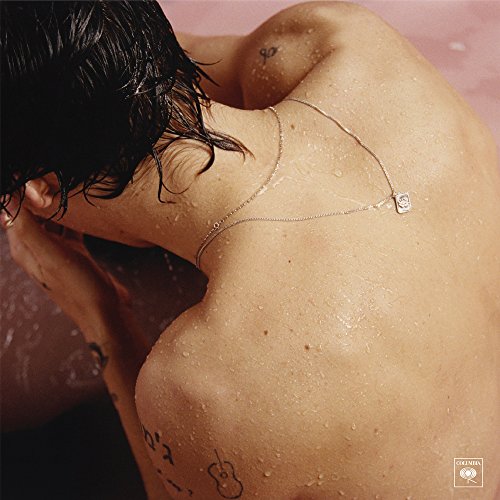 Harry Styles album cover: wet, tattooed back of a person, facing away.