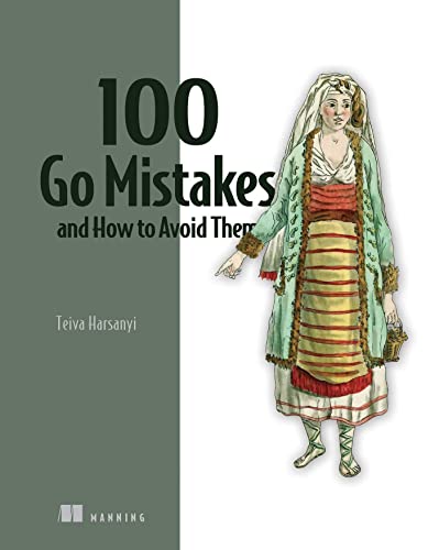 Book cover for 100 Go Mistakes featuring an illustration of a woman in costume.