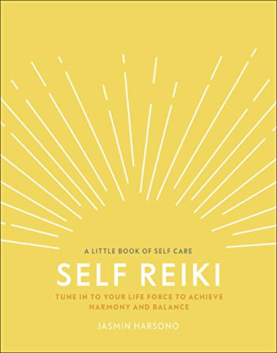 YellowCHyellow book cover with white sunburst lines and the title Self Reiki.