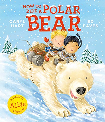 Book cover: children riding a polar bear in a snowy landscape.