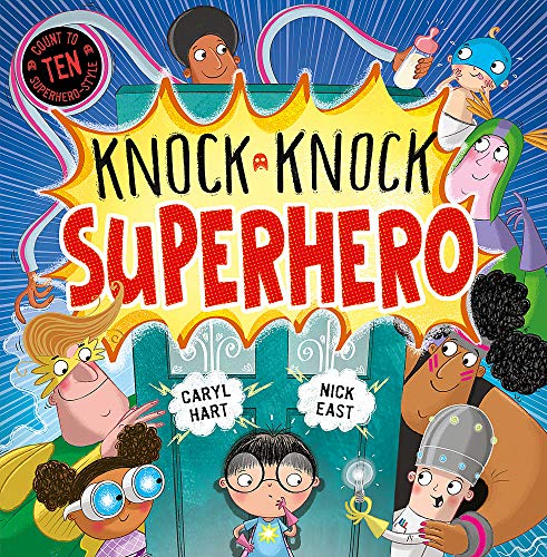Colorful children’s book cover featuring diverse kids dressed as superheroes.