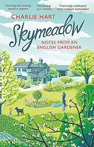 Book cover depicting a country house and garden scene in illustrated style.