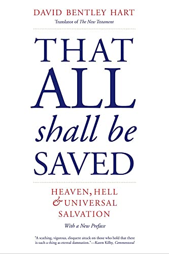 Book cover with large, dark text: "That All Shall Be Saved," and subtitle below.