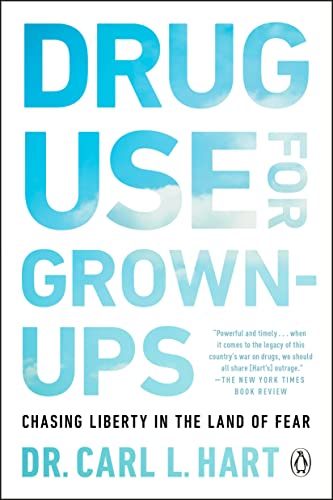 Book cover with large blue text over a white background with sky imagery.