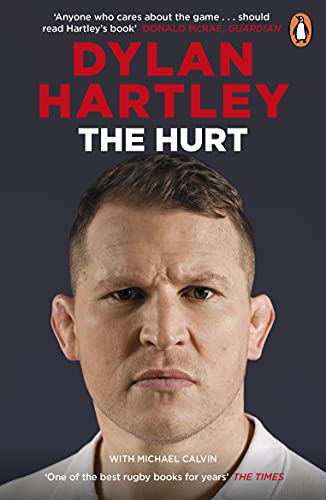 Book cover featuring a close-up portrait of rugby player Dylan Hartley.
