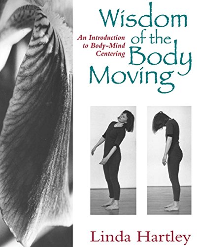Book cover with a shell and woman demonstrating body movement poses.